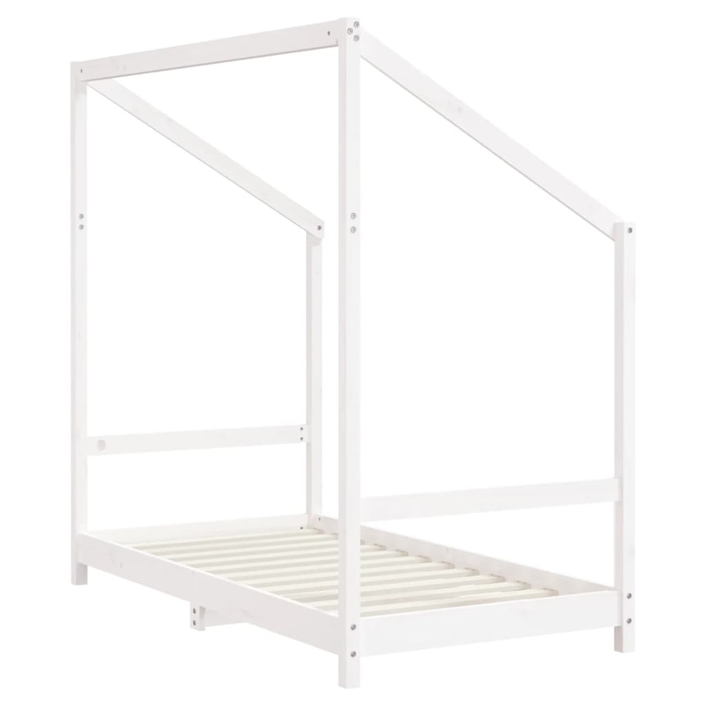 Kinderbedframe 2x(80x160) cm massief grenenhout wit is nu te koop bij PeponiXL, paradijselijk wonen!