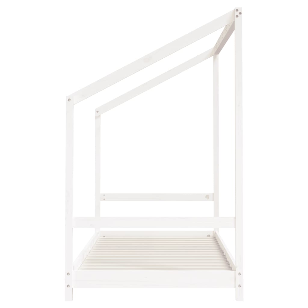 Kinderbedframe 2x(90x190) cm massief grenenhout wit is nu te koop bij PeponiXL, paradijselijk wonen!