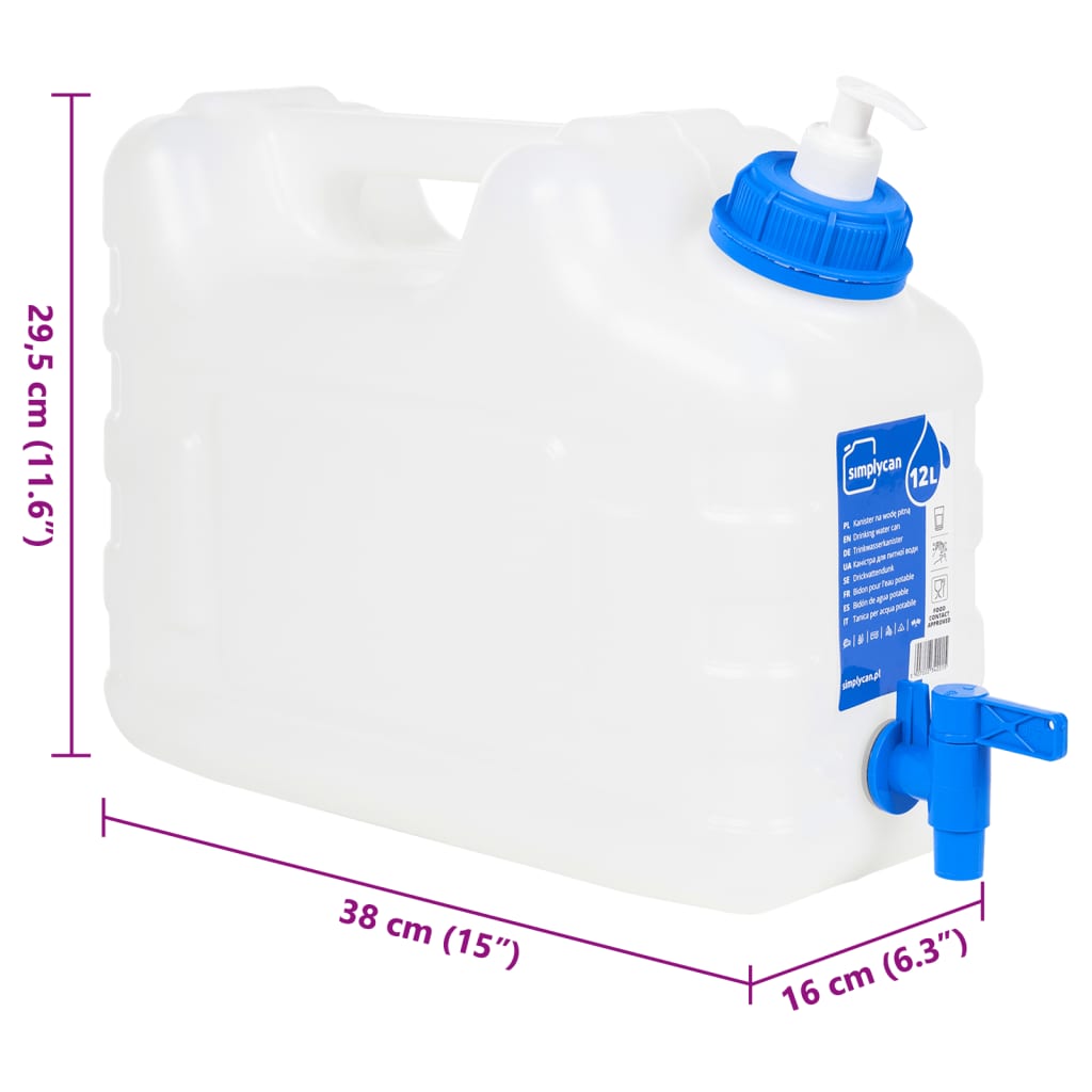 Watertank met kraan en zeepdispenser 10 L kunststof is nu te koop bij PeponiXL, paradijselijk wonen!