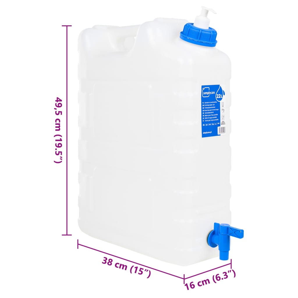 Watertank met kraan en zeepdispenser 20 L kunststof is nu te koop bij PeponiXL, paradijselijk wonen!