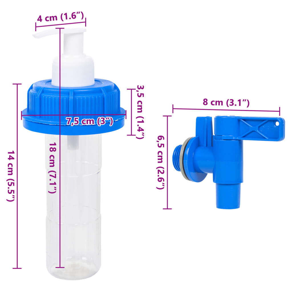 Watertank met kraan en zeepdispenser 20 L kunststof is nu te koop bij PeponiXL, paradijselijk wonen!