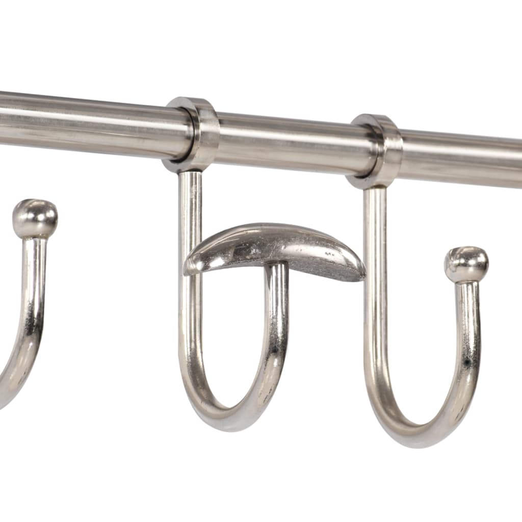 Bagagerek met kleerhangers en spiegel wandmontage aluminium is nu te koop bij PeponiXL, paradijselijk wonen!