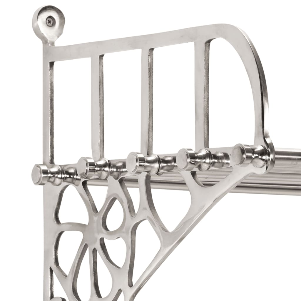 Bagagerek met kleerhangers wandmontage aluminium is nu te koop bij PeponiXL, paradijselijk wonen!