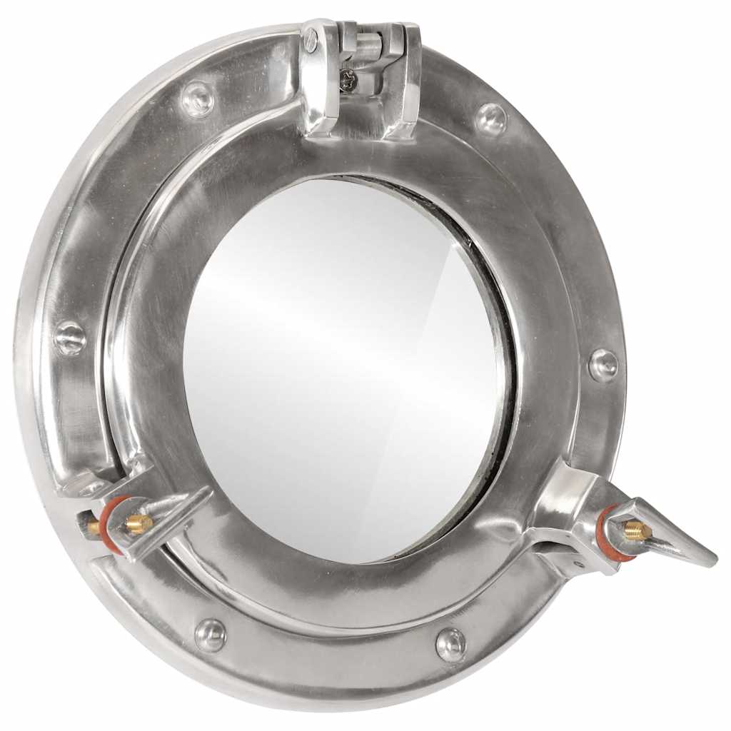 Wandspiegel patrijspoort Ø23 cm aluminium en glas is nu te koop bij PeponiXL, paradijselijk wonen!