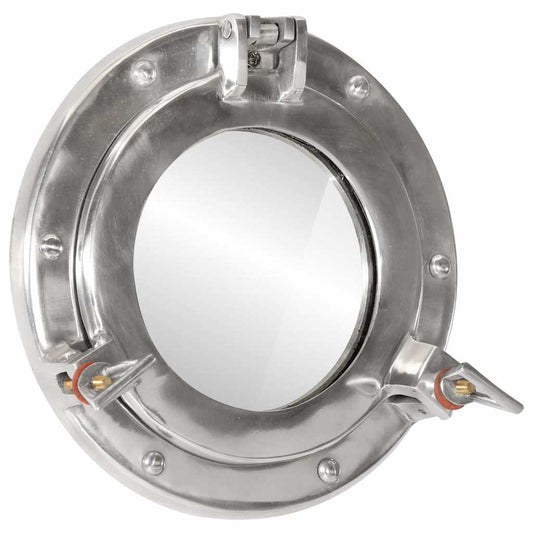 Wandspiegel patrijspoort Ø23 cm aluminium en glas is nu te koop bij PeponiXL, paradijselijk wonen!