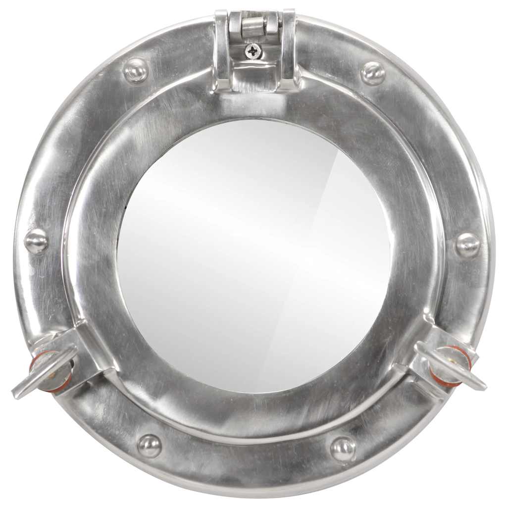 Wandspiegel patrijspoort Ø23 cm aluminium en glas is nu te koop bij PeponiXL, paradijselijk wonen!