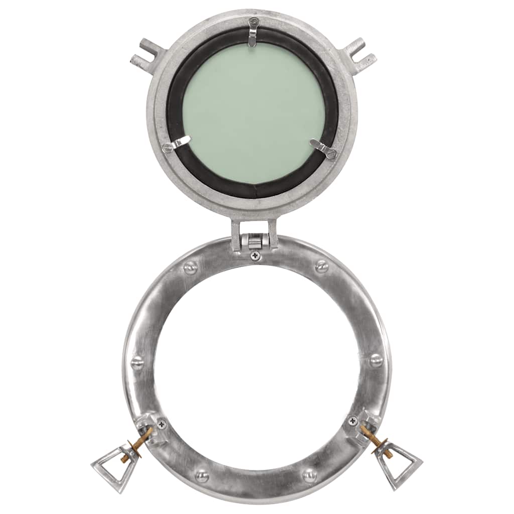 Wandspiegel patrijspoort Ø23 cm aluminium en glas is nu te koop bij PeponiXL, paradijselijk wonen!