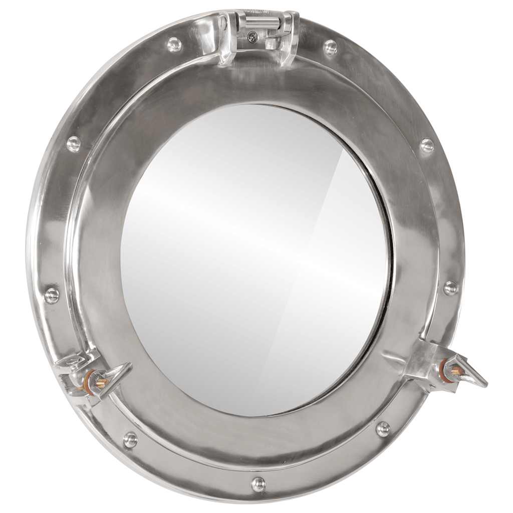 Wandspiegel patrijspoort Ø38 cm aluminium en glas is nu te koop bij PeponiXL, paradijselijk wonen!