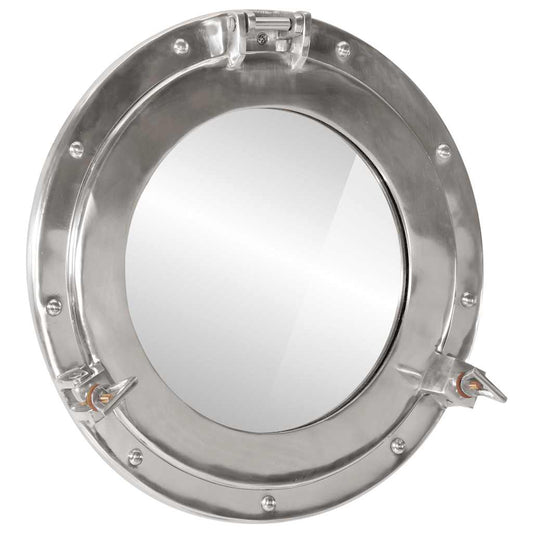 Wandspiegel patrijspoort Ø38 cm aluminium en glas is nu te koop bij PeponiXL, paradijselijk wonen!