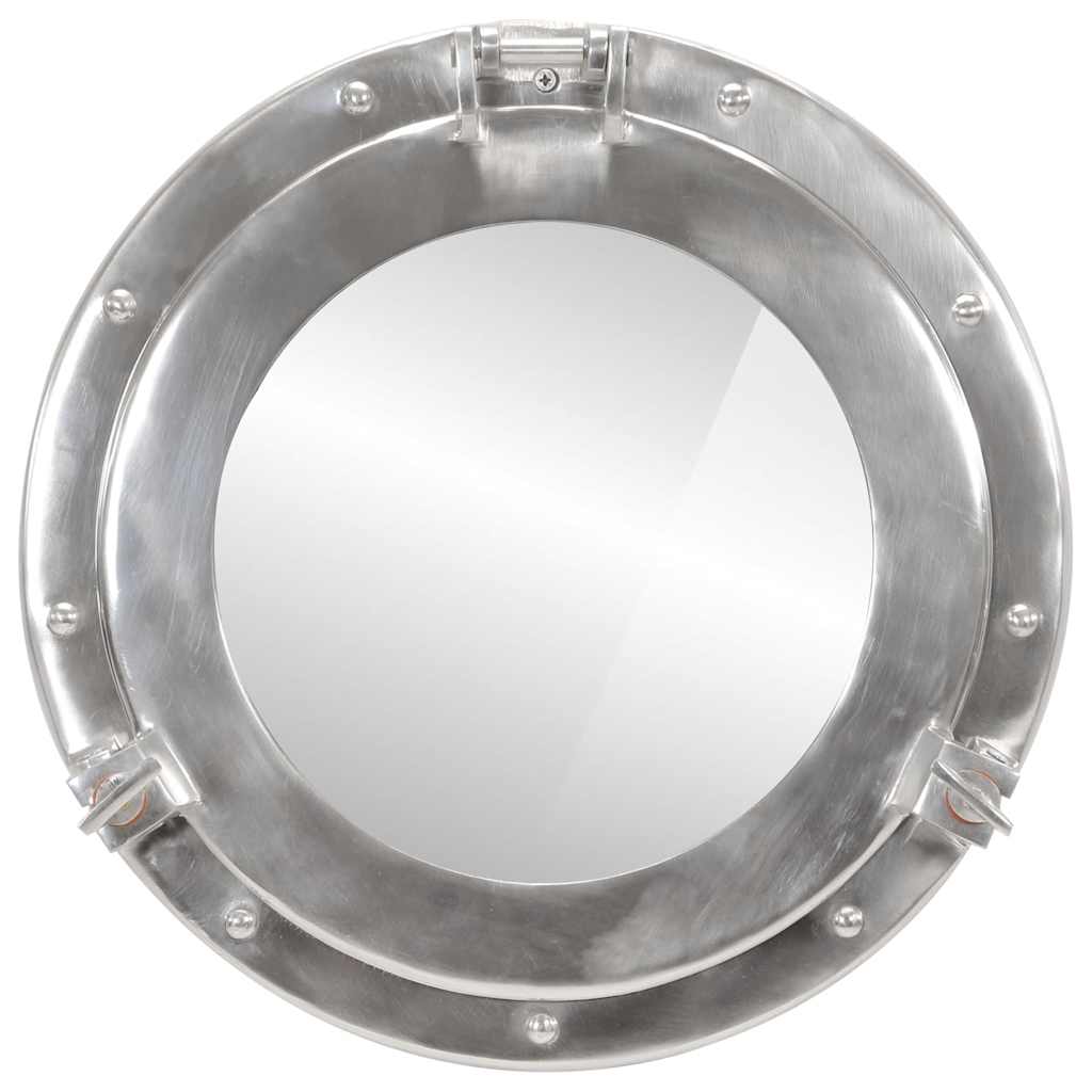 Wandspiegel patrijspoort Ø38 cm aluminium en glas is nu te koop bij PeponiXL, paradijselijk wonen!