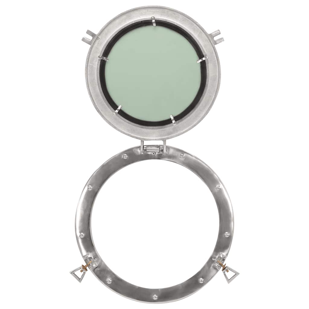Wandspiegel patrijspoort Ø38 cm aluminium en glas is nu te koop bij PeponiXL, paradijselijk wonen!