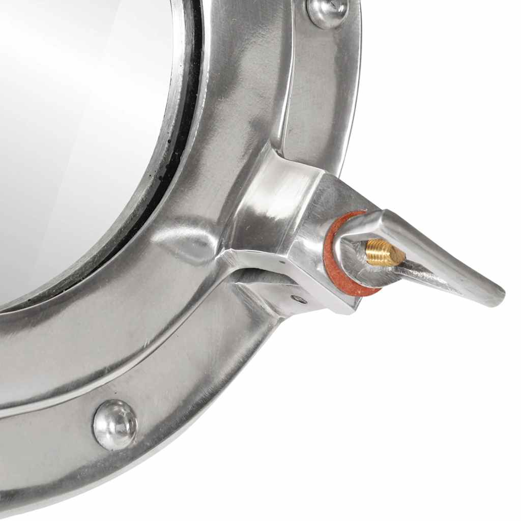 Wandspiegel patrijspoort Ø38 cm aluminium en glas is nu te koop bij PeponiXL, paradijselijk wonen!