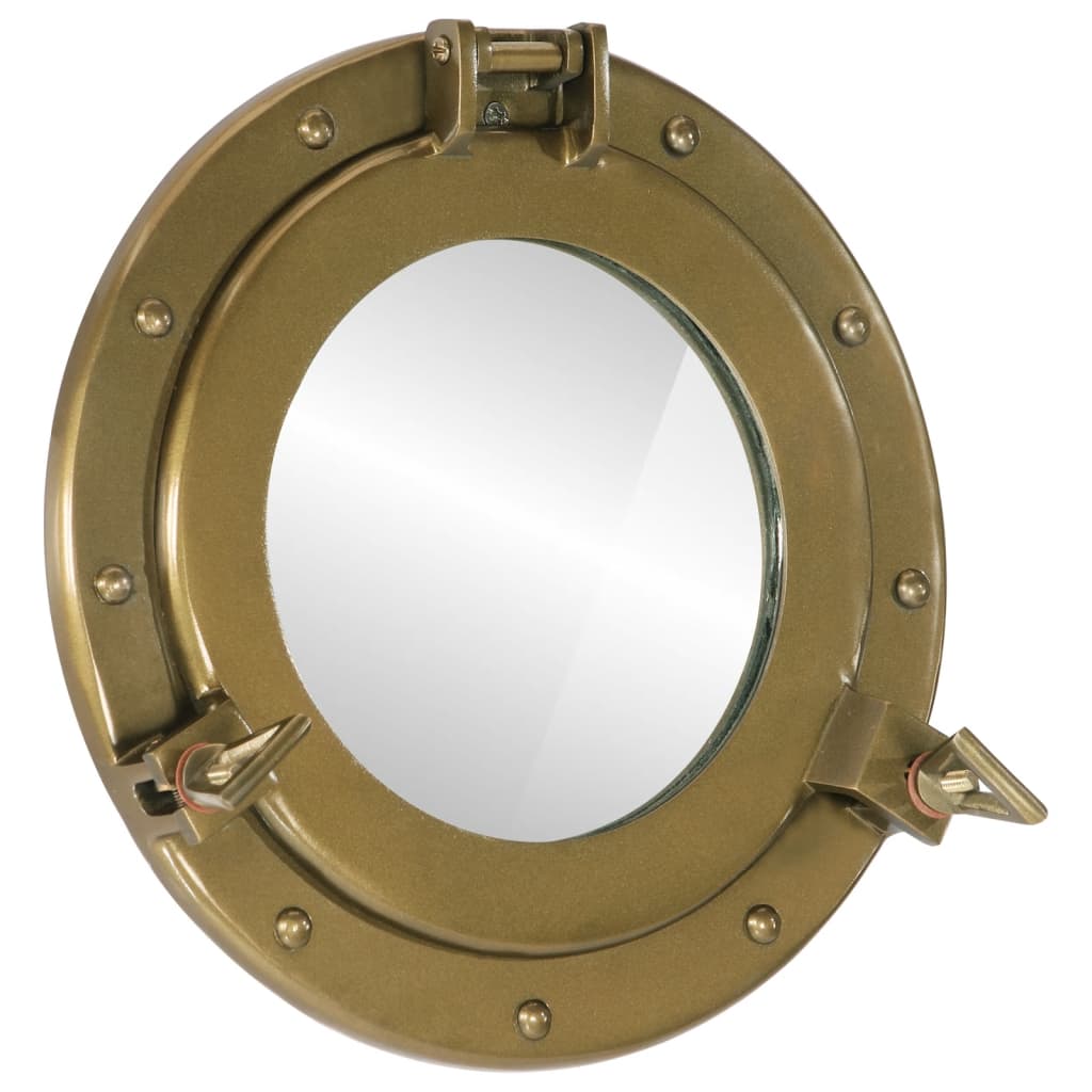 Wandspiegel patrijspoort Ø30 cm aluminium en glas is nu te koop bij PeponiXL, paradijselijk wonen!