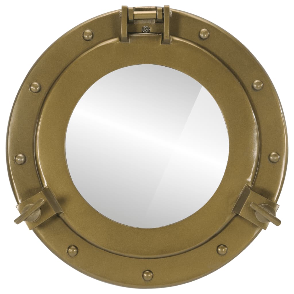 Wandspiegel patrijspoort Ø30 cm aluminium en glas is nu te koop bij PeponiXL, paradijselijk wonen!