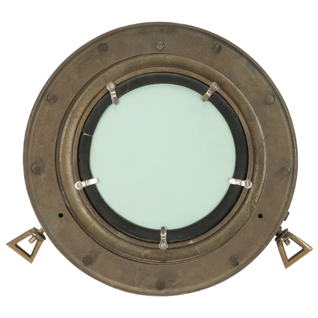 Wandspiegel patrijspoort Ø30 cm aluminium en glas is nu te koop bij PeponiXL, paradijselijk wonen!