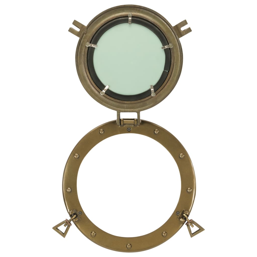 Wandspiegel patrijspoort Ø30 cm aluminium en glas is nu te koop bij PeponiXL, paradijselijk wonen!