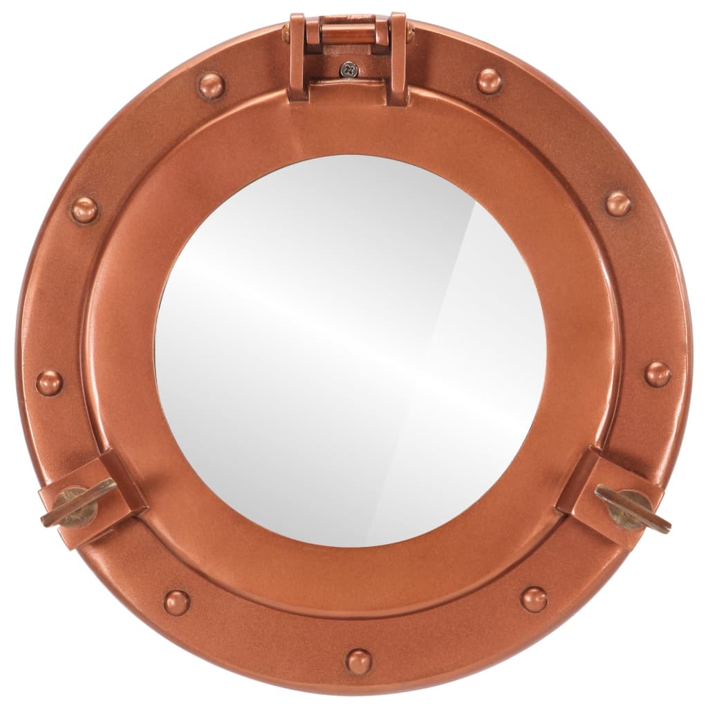 Wandspiegel patrijspoort Ø30 cm aluminium en glas is nu te koop bij PeponiXL, paradijselijk wonen!