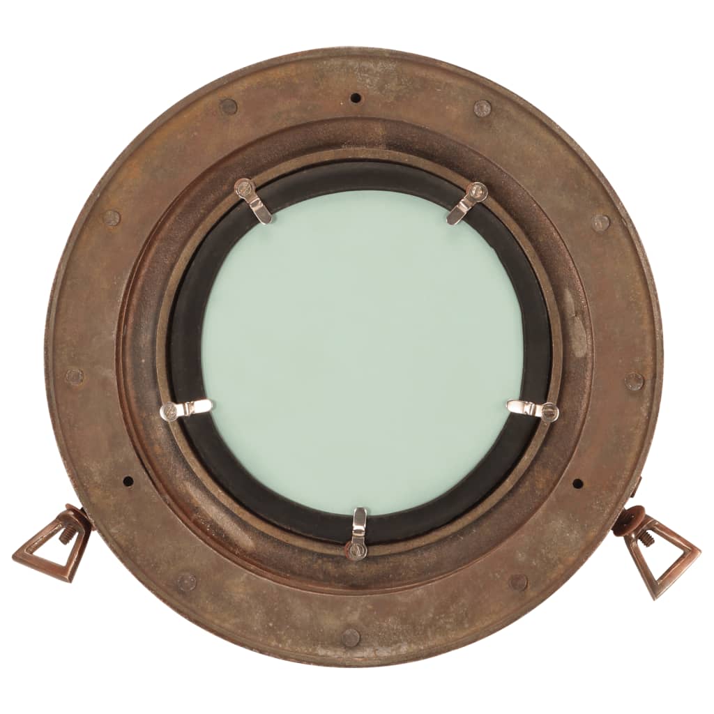 Wandspiegel patrijspoort Ø30 cm aluminium en glas is nu te koop bij PeponiXL, paradijselijk wonen!