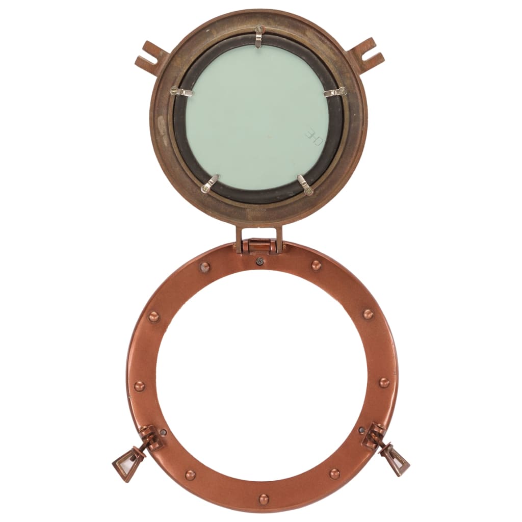 Wandspiegel patrijspoort Ø30 cm aluminium en glas is nu te koop bij PeponiXL, paradijselijk wonen!