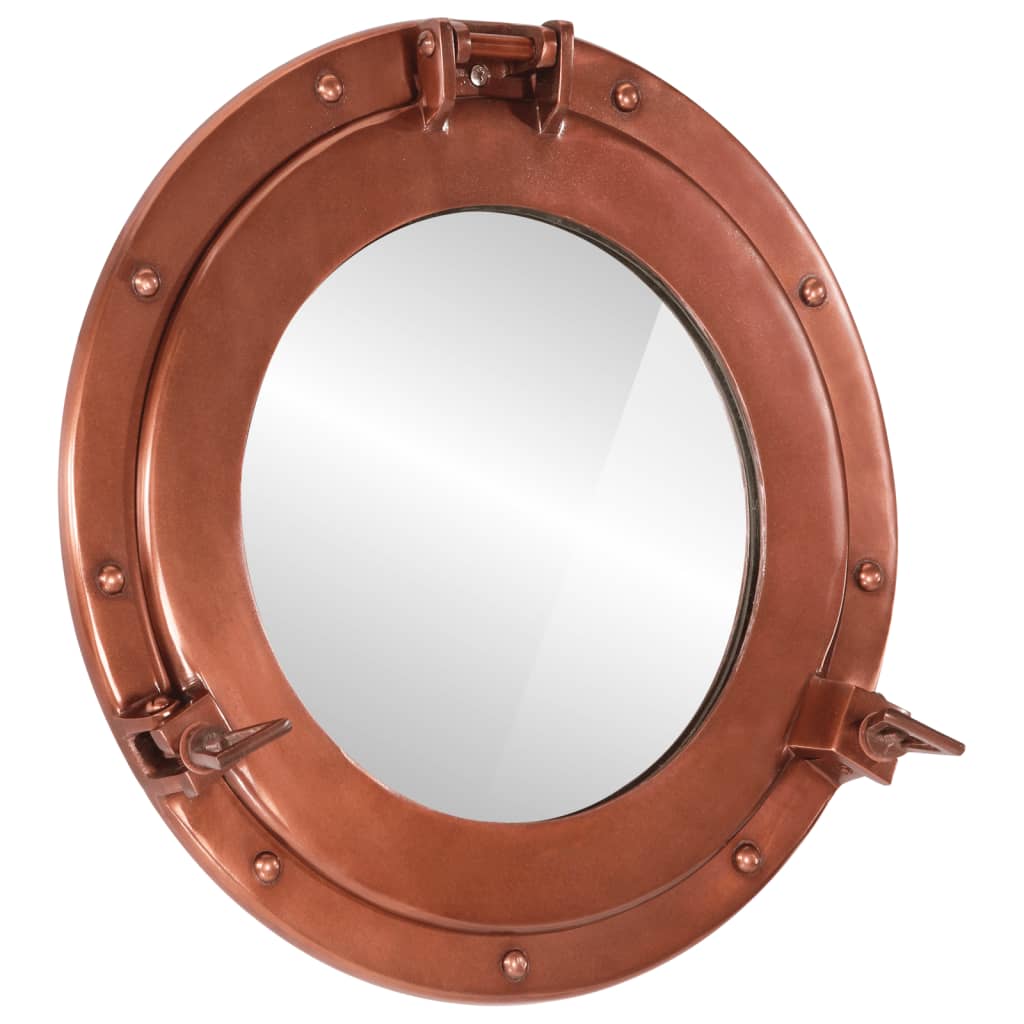 Wandspiegel patrijspoort Ø38 cm aluminium en glas is nu te koop bij PeponiXL, paradijselijk wonen!