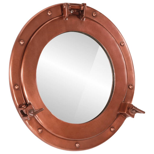 Wandspiegel patrijspoort Ø38 cm aluminium en glas is nu te koop bij PeponiXL, paradijselijk wonen!