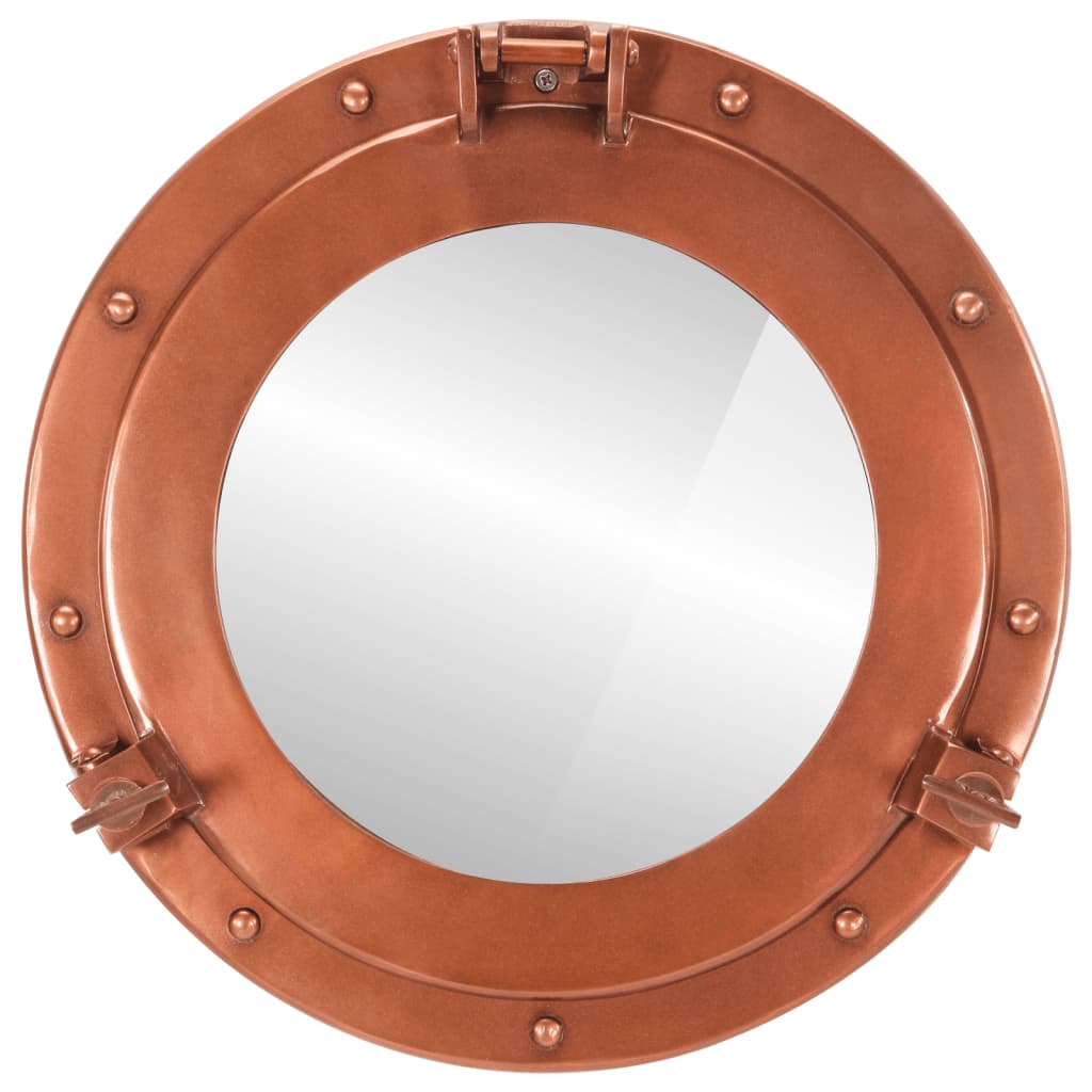 Wandspiegel patrijspoort Ø38 cm aluminium en glas is nu te koop bij PeponiXL, paradijselijk wonen!