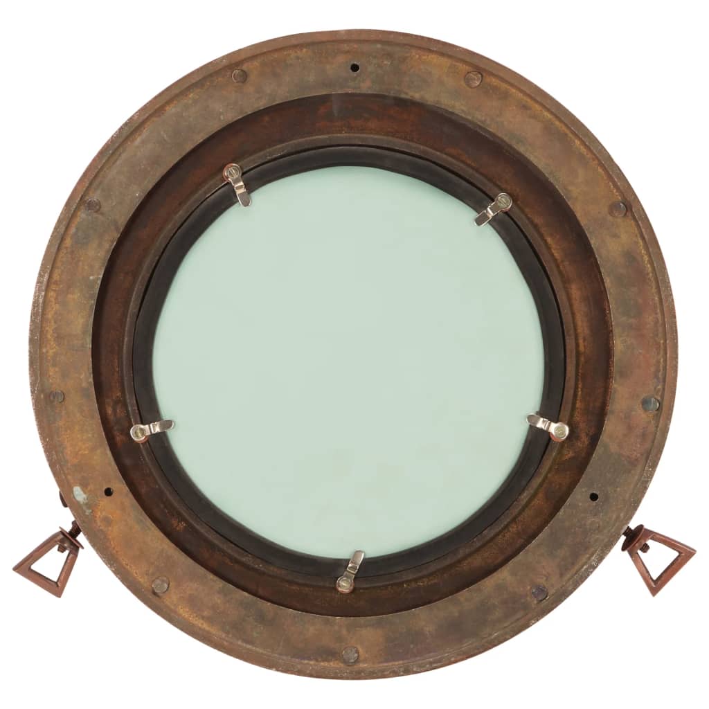 Wandspiegel patrijspoort Ø38 cm aluminium en glas is nu te koop bij PeponiXL, paradijselijk wonen!