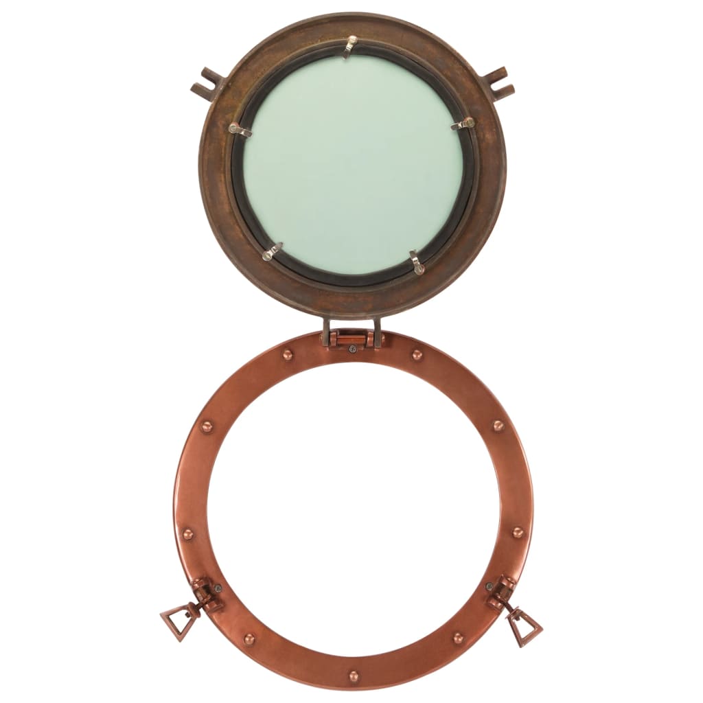 Wandspiegel patrijspoort Ø38 cm aluminium en glas is nu te koop bij PeponiXL, paradijselijk wonen!