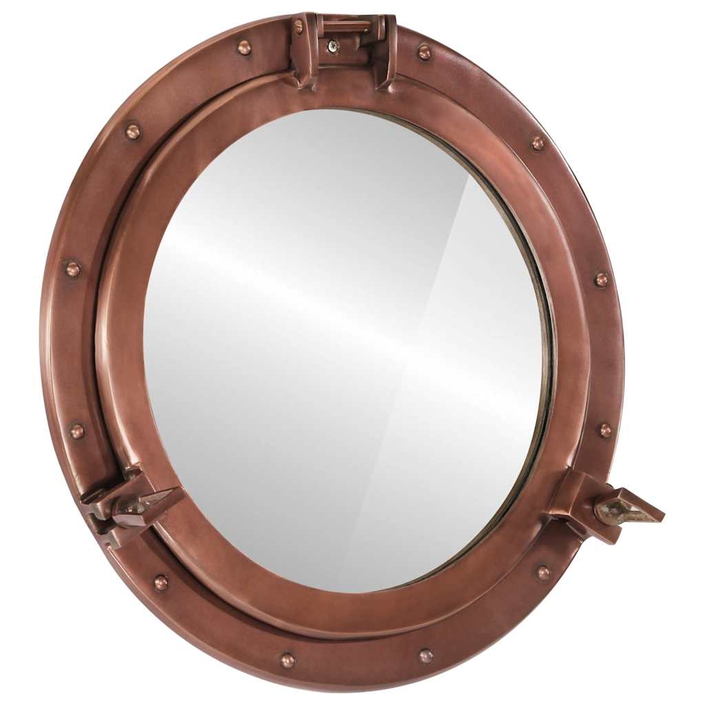 Wandspiegel patrijspoort Ø50 cm aluminium en glas is nu te koop bij PeponiXL, paradijselijk wonen!