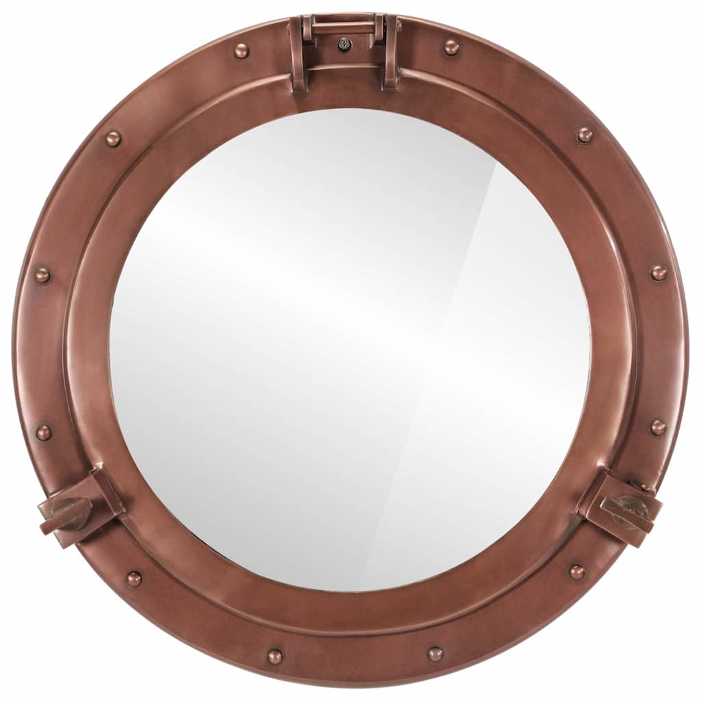 Wandspiegel patrijspoort Ø50 cm aluminium en glas is nu te koop bij PeponiXL, paradijselijk wonen!