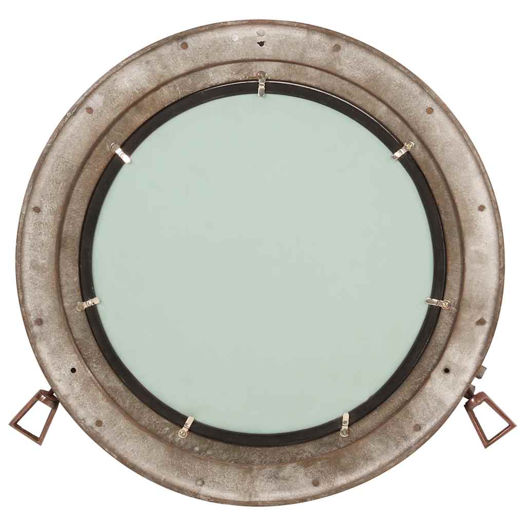 Wandspiegel patrijspoort Ø50 cm aluminium en glas is nu te koop bij PeponiXL, paradijselijk wonen!