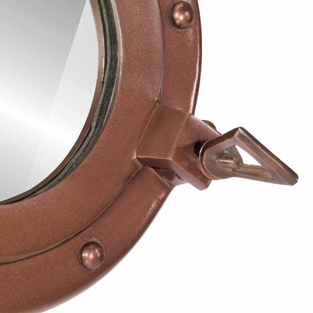 Wandspiegel patrijspoort Ø50 cm aluminium en glas is nu te koop bij PeponiXL, paradijselijk wonen!