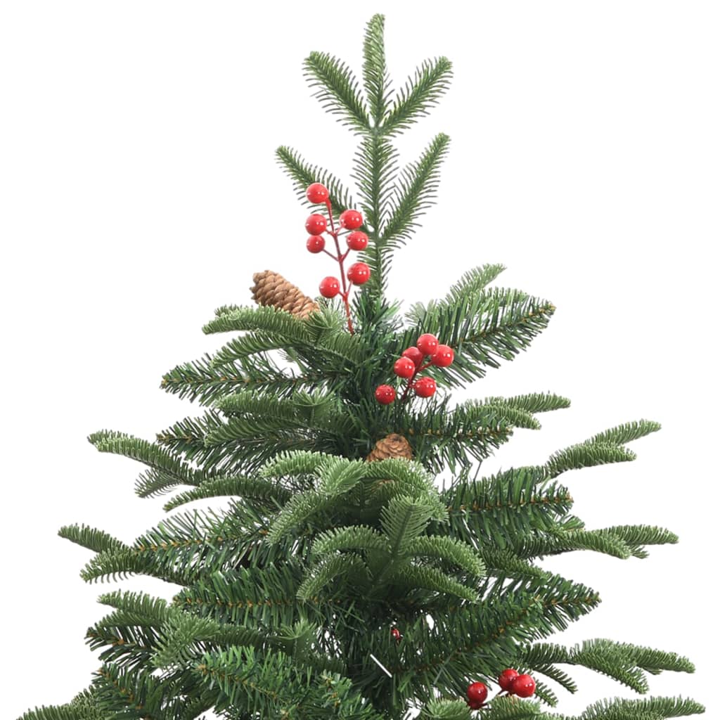Kunstkerstboom met scharnieren dennenappels en bessen 180 cm is nu te koop bij PeponiXL, paradijselijk wonen!