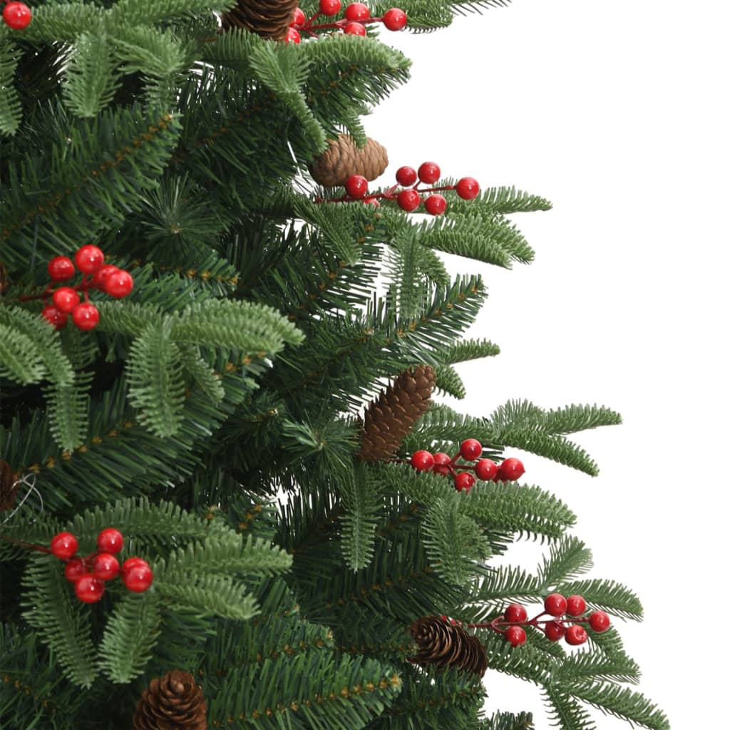 Kunstkerstboom met scharnieren dennenappels en bessen 180 cm is nu te koop bij PeponiXL, paradijselijk wonen!