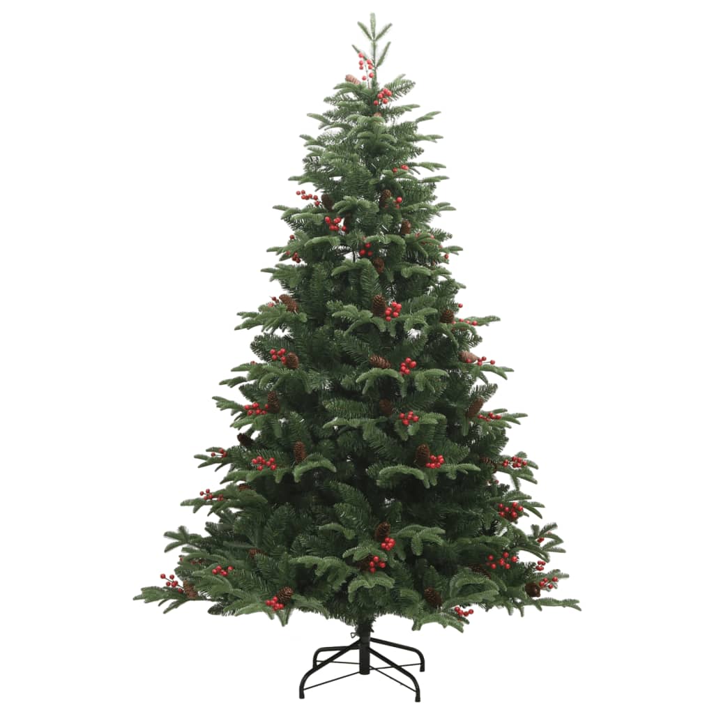 Kunstkerstboom met scharnieren dennenappels en bessen 240 cm is nu te koop bij PeponiXL, paradijselijk wonen!
