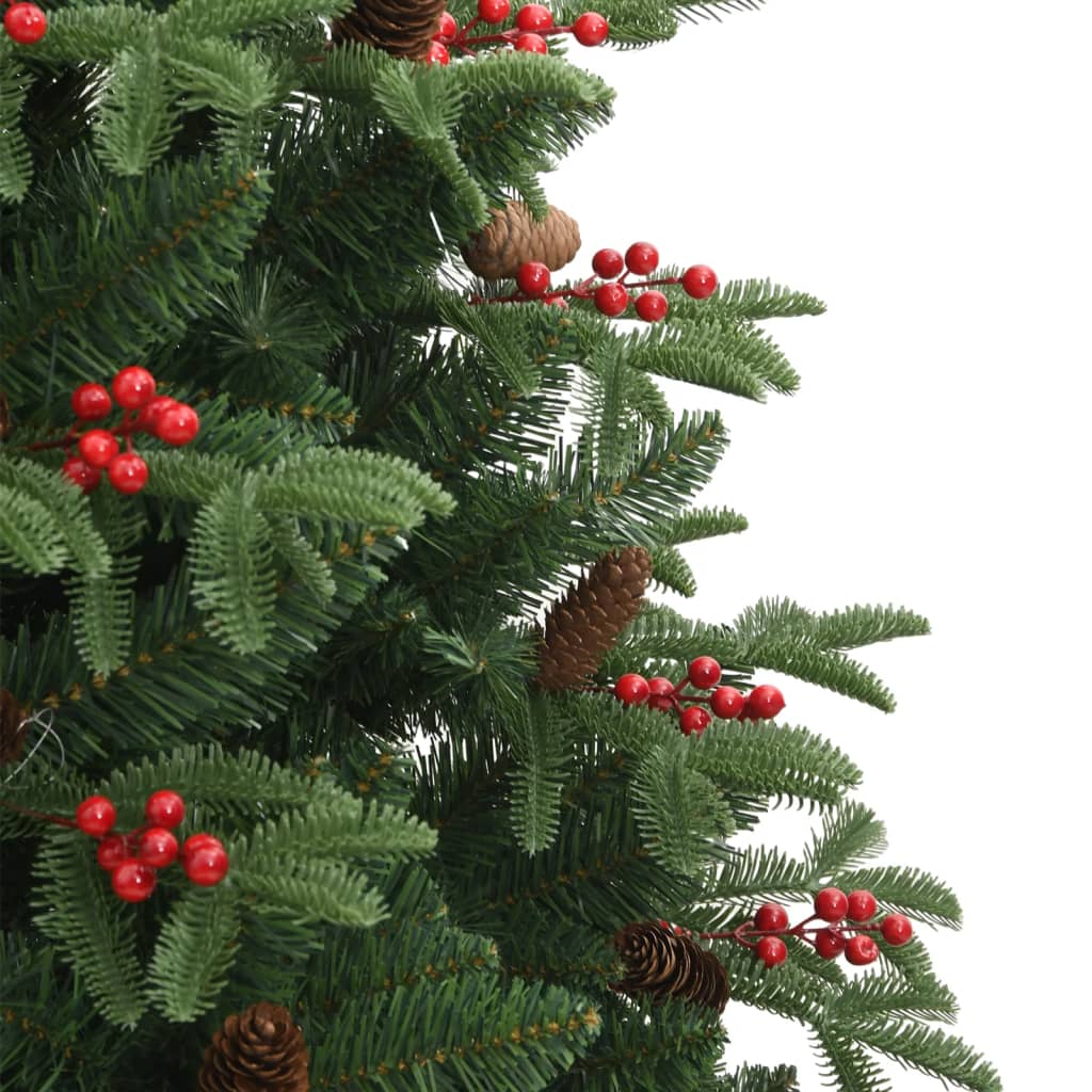 Kunstkerstboom met scharnieren dennenappels en bessen 240 cm is nu te koop bij PeponiXL, paradijselijk wonen!