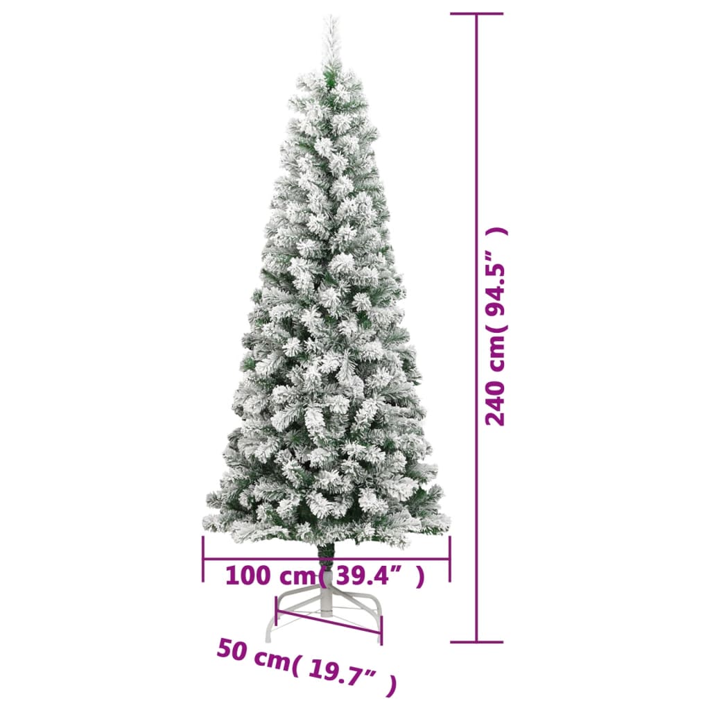 Kunstkerstboom met scharnieren en sneeuw 240 cm is nu te koop bij PeponiXL, paradijselijk wonen!