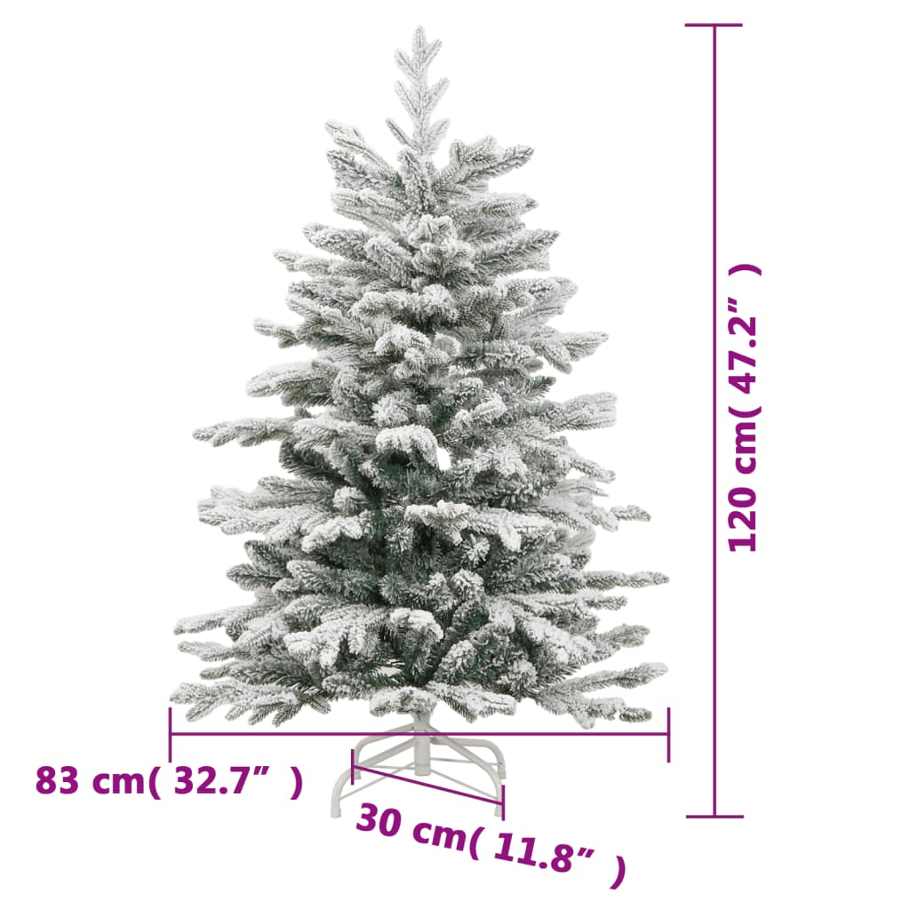 Kunstkerstboom met scharnieren en sneeuw 120 cm is nu te koop bij PeponiXL, paradijselijk wonen!