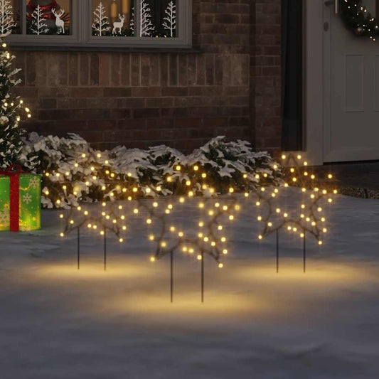 Kerstverlichting ster 3 st met grondpinnen 50 LED's 29 cm is nu te koop bij PeponiXL, paradijselijk wonen!