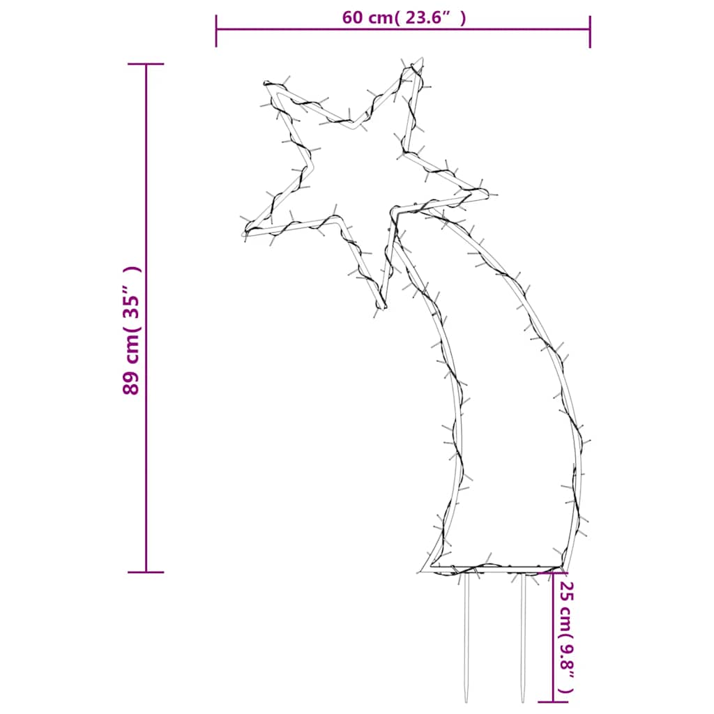 Kerstverlichting meteoor met grondpinnen 115 LED's 89 cm is nu te koop bij PeponiXL, paradijselijk wonen!