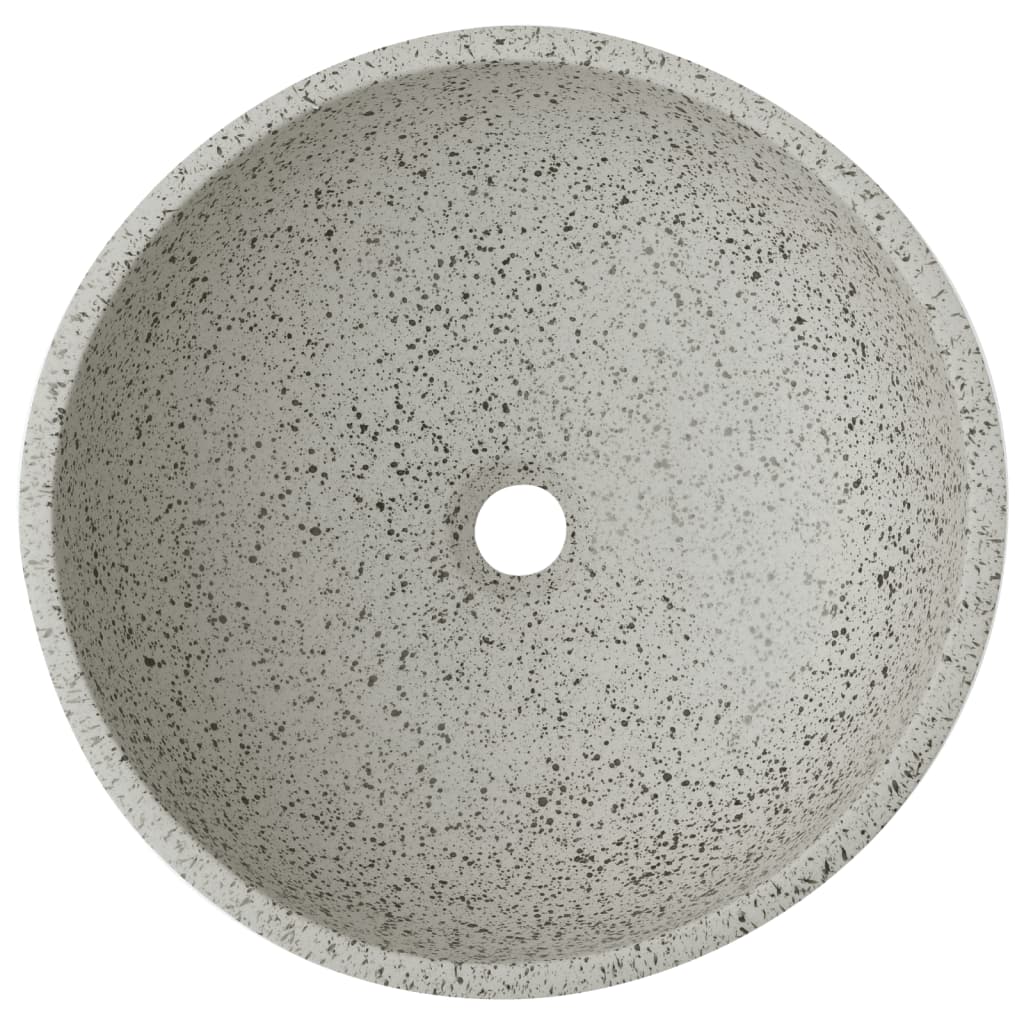 Opzetwasbak rond Φ41x14 cm keramiek grijs is nu te koop bij PeponiXL, paradijselijk wonen!