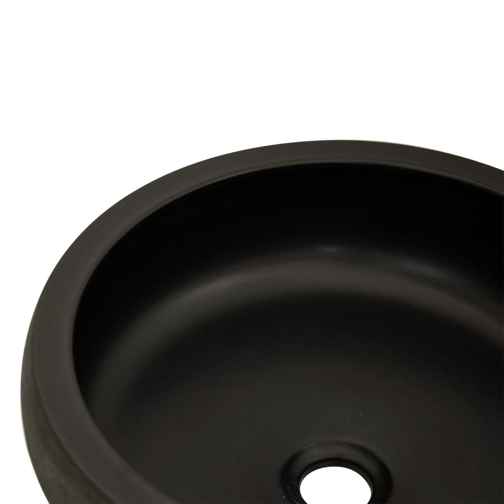 Opzetwasbak rond Φ41x14 cm keramiek zwart en bruin is nu te koop bij PeponiXL, paradijselijk wonen!