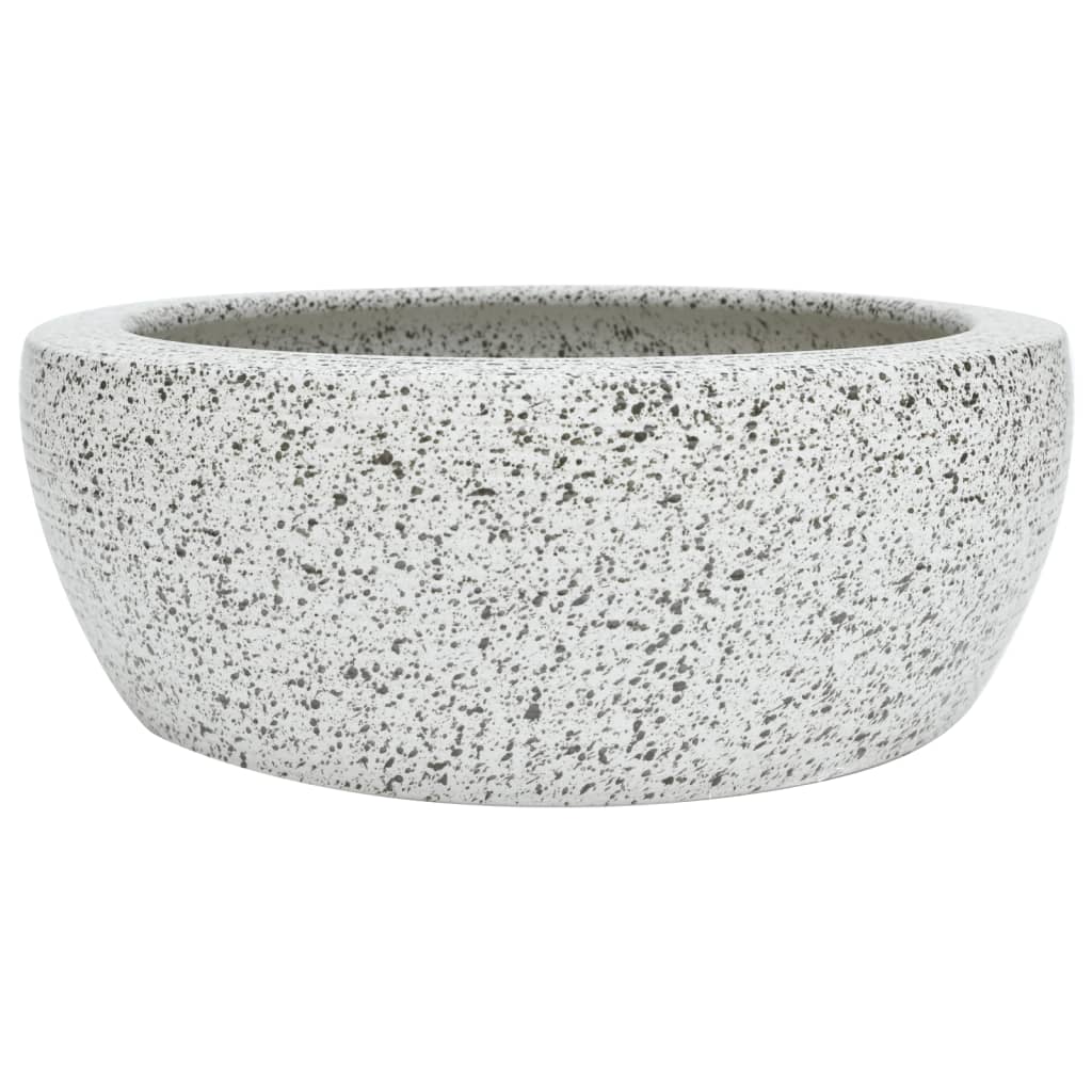 Opzetwasbak rond Φ41x14 cm keramiek grijs is nu te koop bij PeponiXL, paradijselijk wonen!