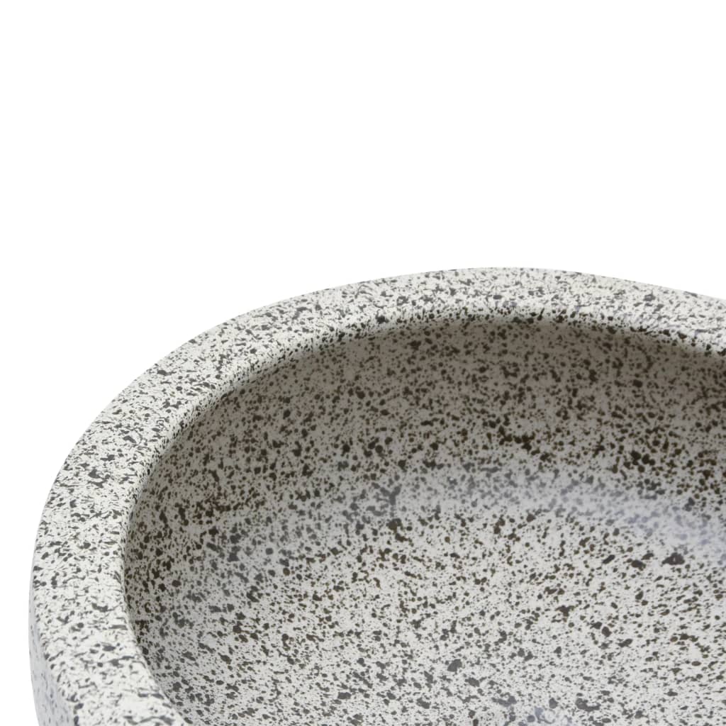 Opzetwasbak rond Φ41x14 cm keramiek grijs is nu te koop bij PeponiXL, paradijselijk wonen!