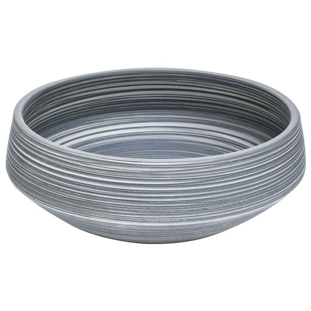 Opzetwasbak rond Φ41x14 cm keramiek grijs is nu te koop bij PeponiXL, paradijselijk wonen!