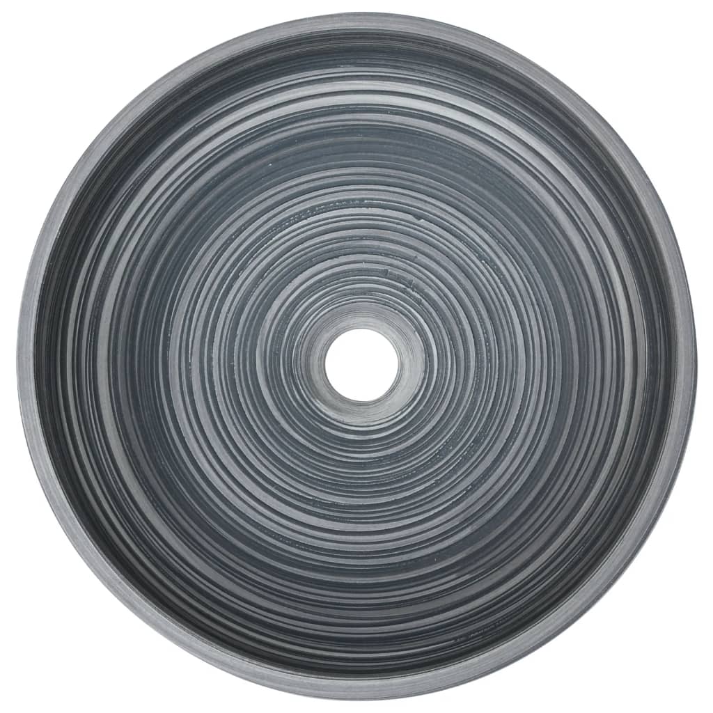 Opzetwasbak rond Φ41x14 cm keramiek grijs is nu te koop bij PeponiXL, paradijselijk wonen!