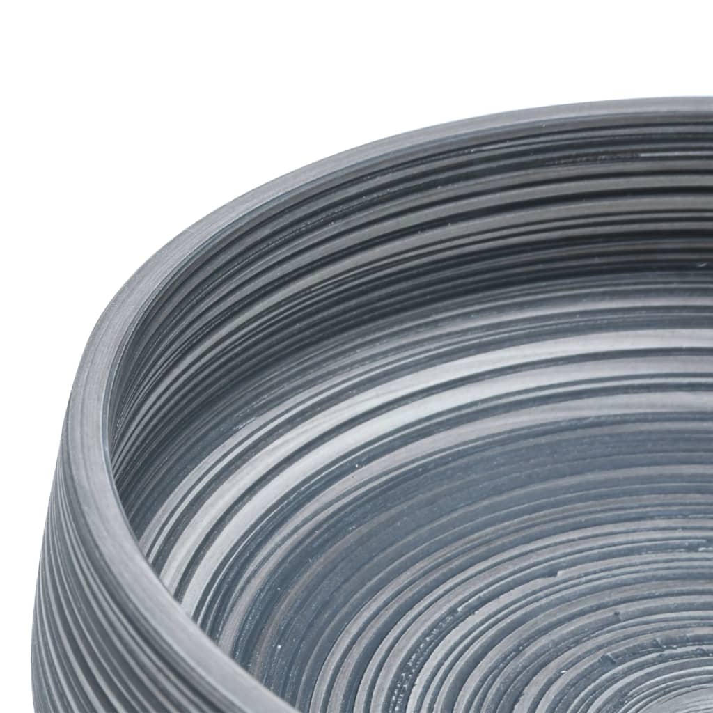 Opzetwasbak rond Φ41x14 cm keramiek grijs is nu te koop bij PeponiXL, paradijselijk wonen!