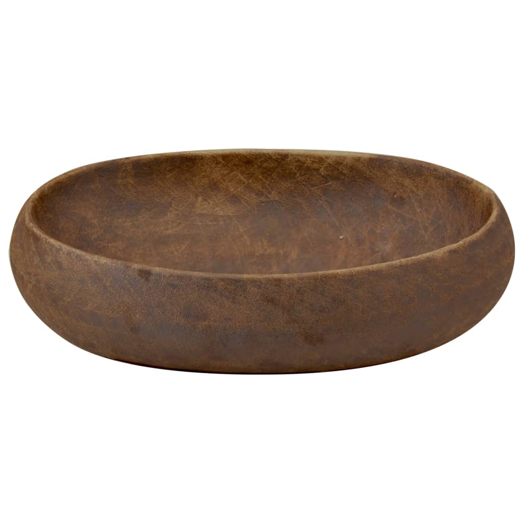 Opzetwasbak ovaal 59x40x15 cm keramiek bruin is nu te koop bij PeponiXL, paradijselijk wonen!
