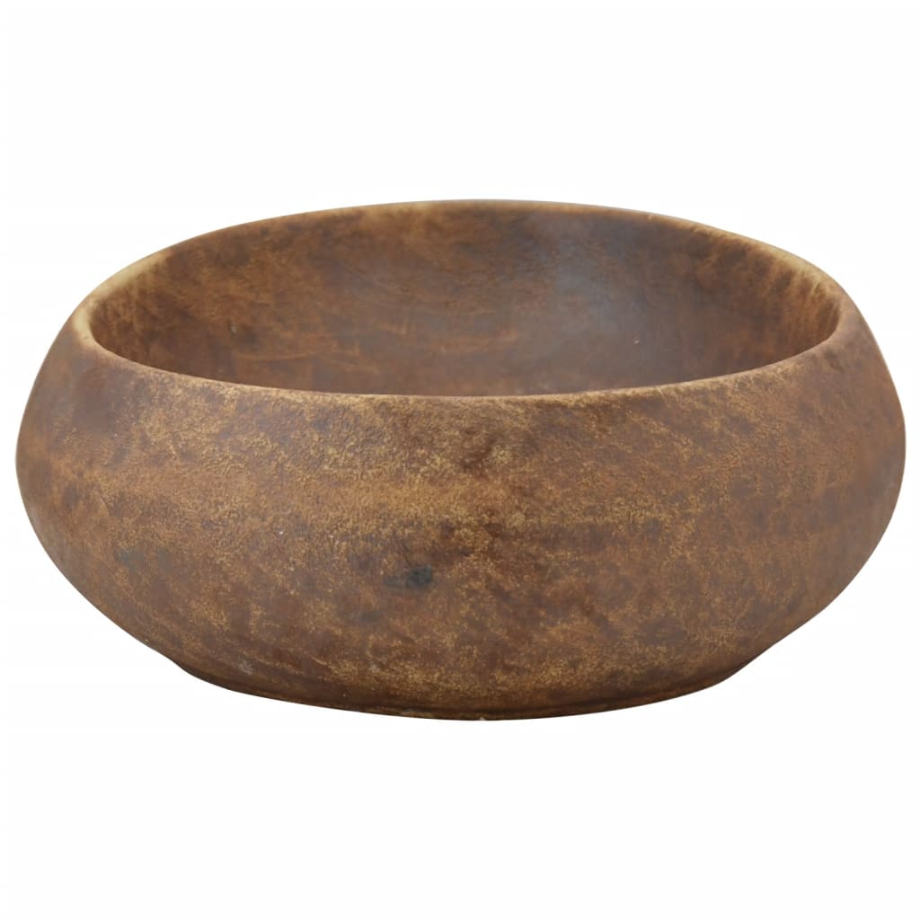 Opzetwasbak ovaal 59x40x15 cm keramiek bruin is nu te koop bij PeponiXL, paradijselijk wonen!