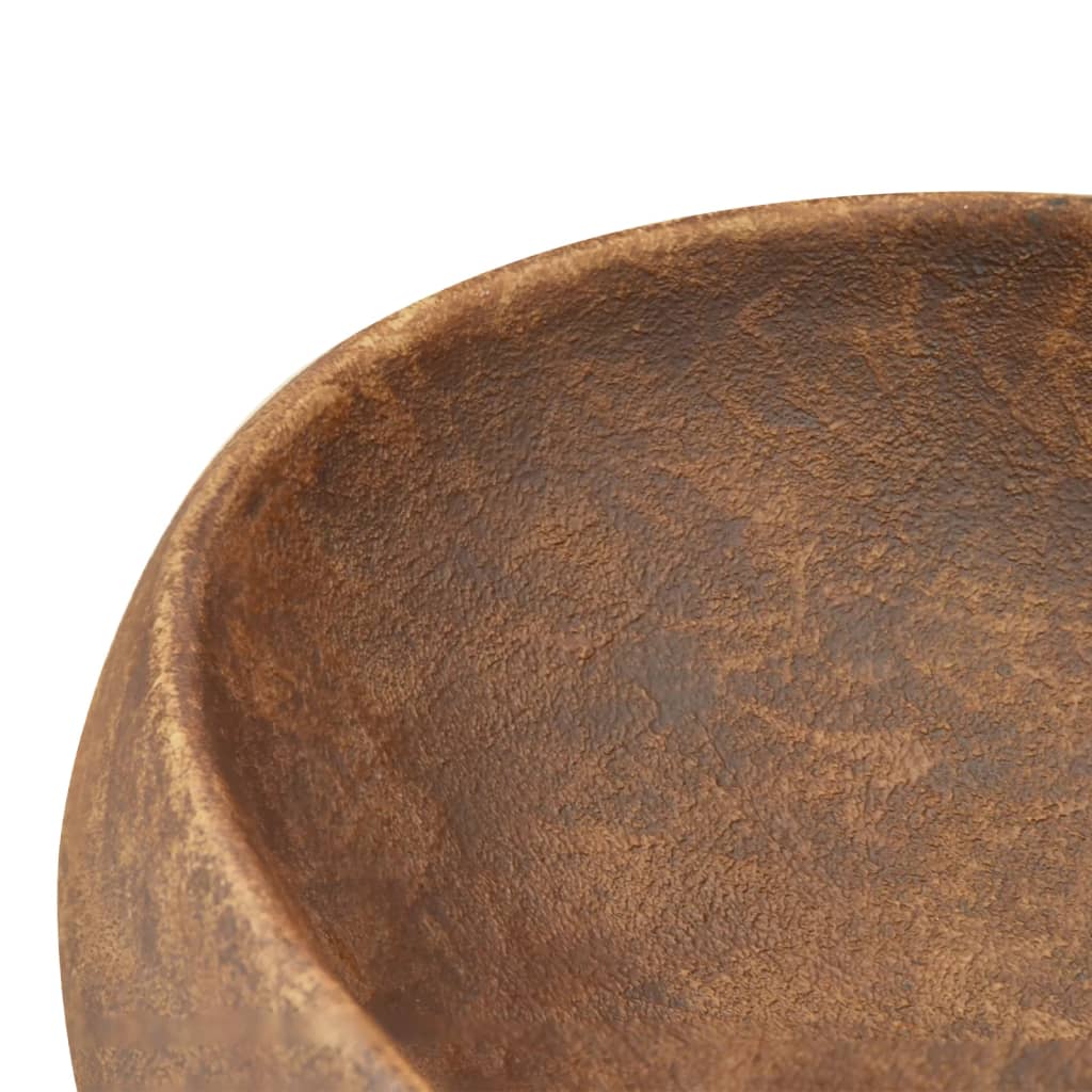 Opzetwasbak ovaal 59x40x15 cm keramiek bruin is nu te koop bij PeponiXL, paradijselijk wonen!